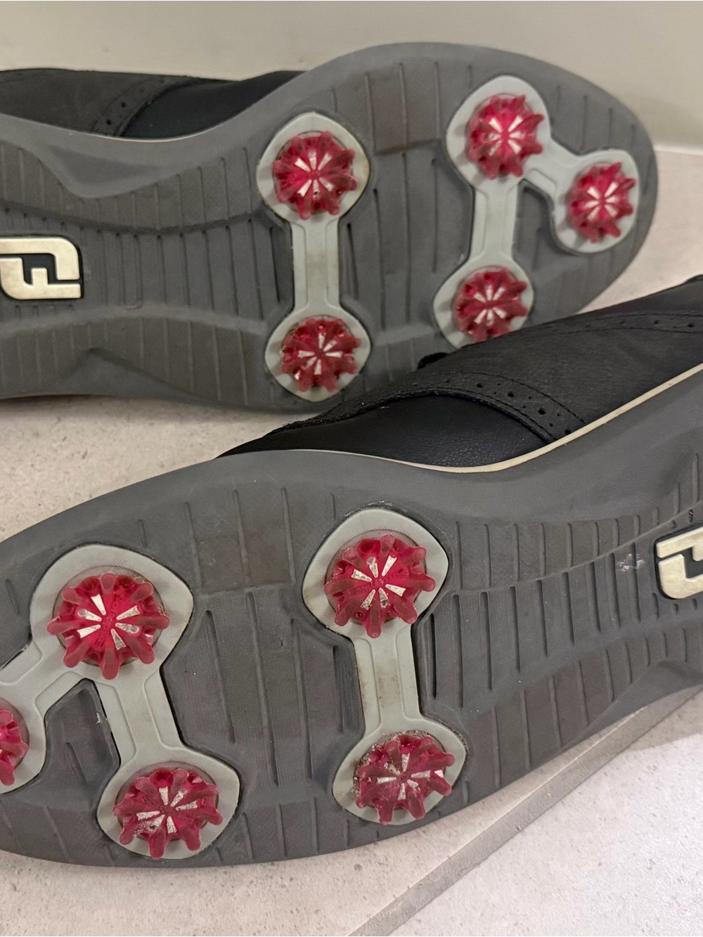 FootJoy Black Leather Golf Shoes - Picture 6 of 10